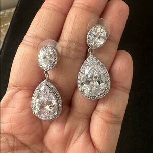 Elegant Silver Teardrop Earrings